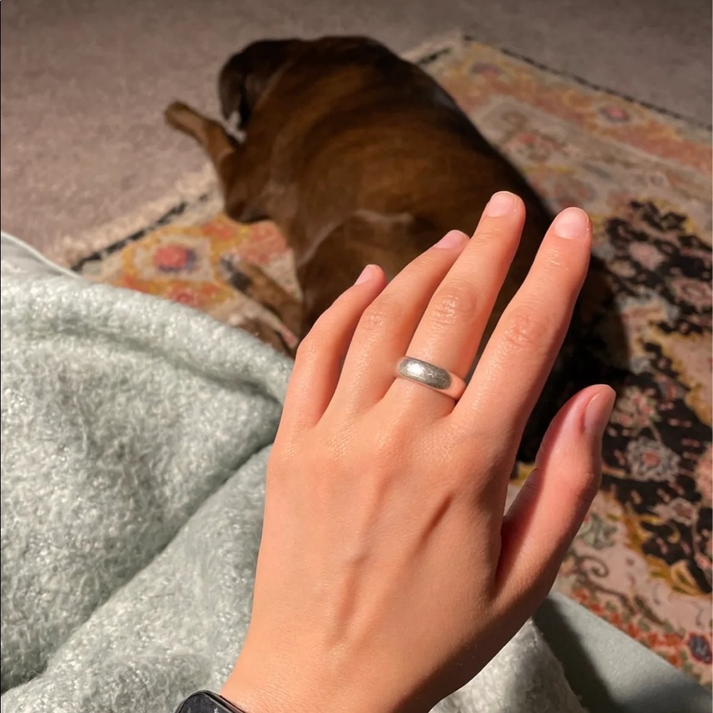 Silver band ring size 7 stacking layering
